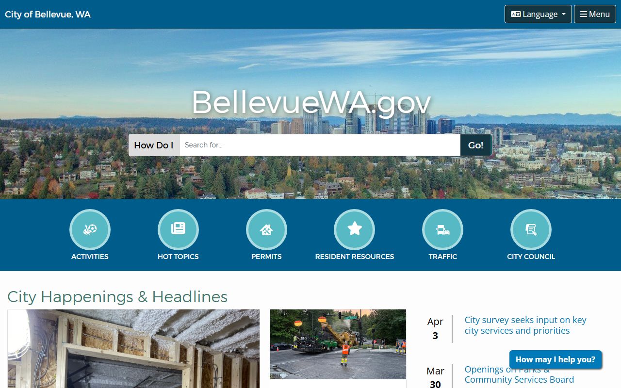 Bellevue white pages city homepage