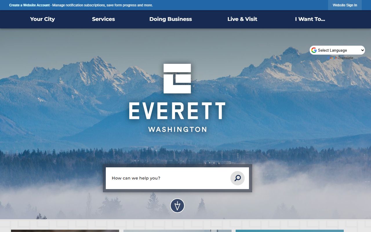 Everett Washington White Pages city homepage
