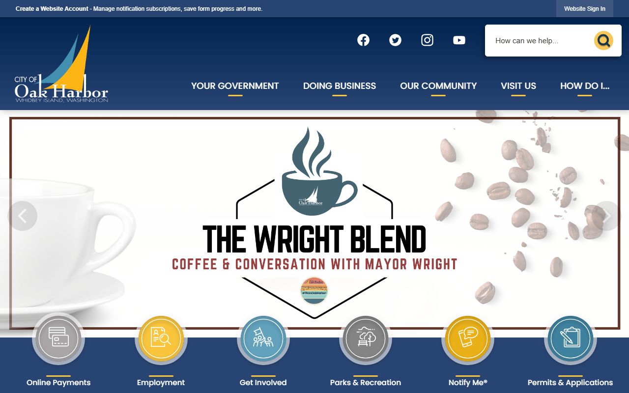 Oak Harbor white pages city homepage