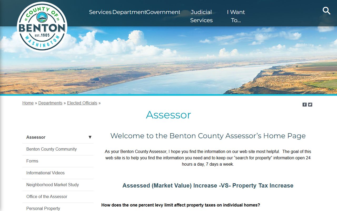benton county white pages assessor property search