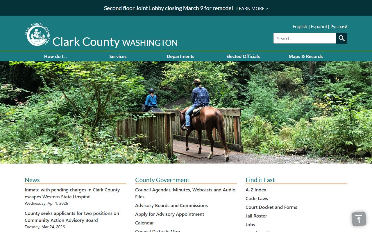 clark county white pages homepage public directory