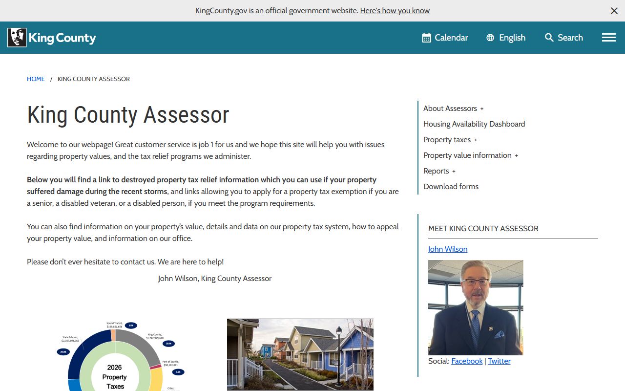 king county white pages assessor office property search