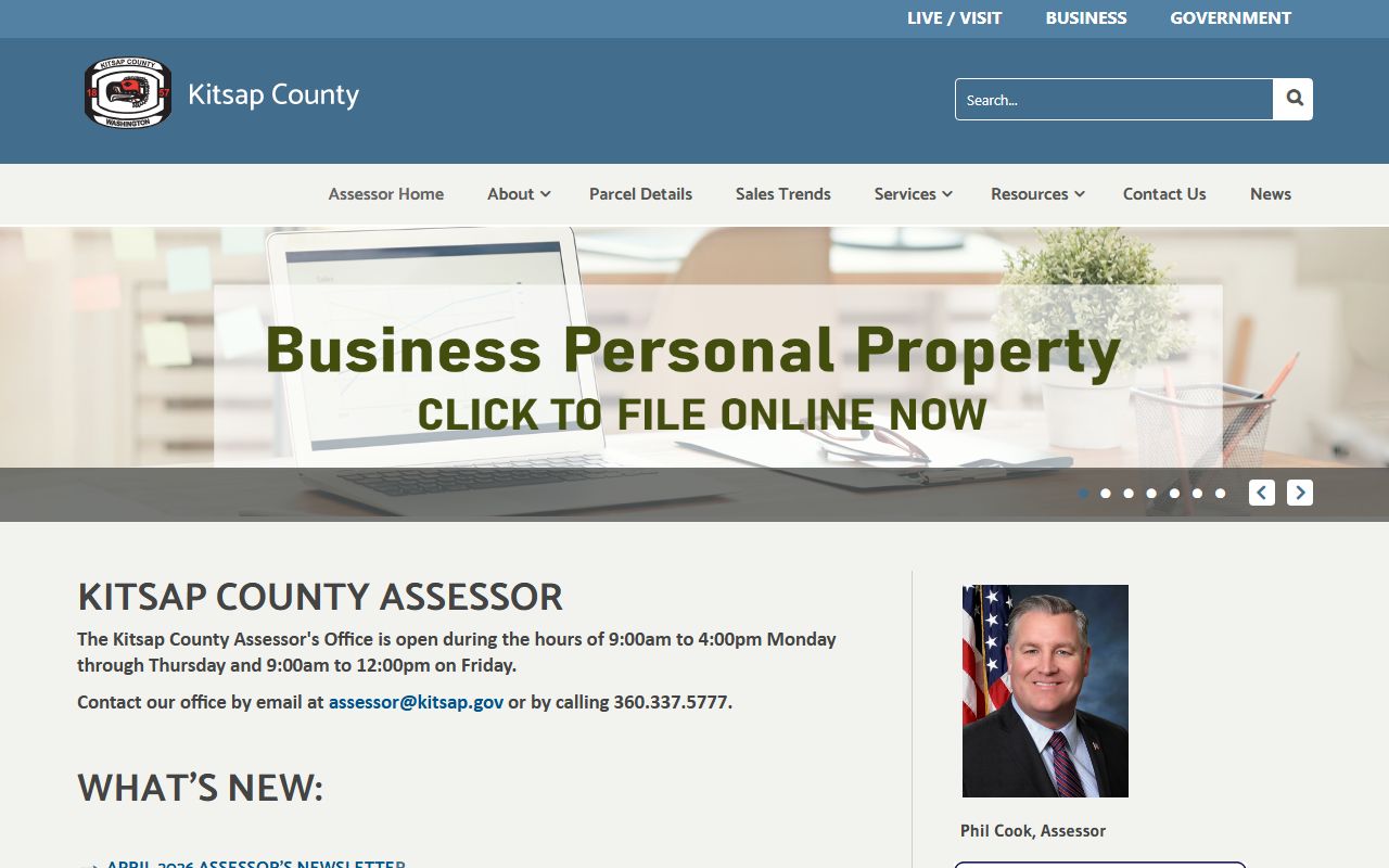 kitsap county white pages assessor property search