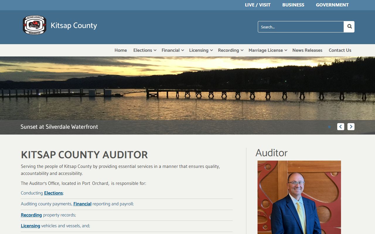 kitsap county white pages auditor office records
