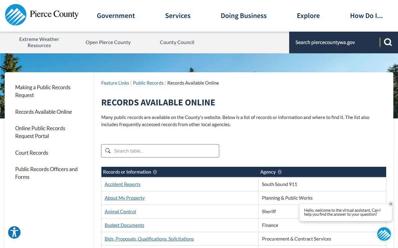 pierce county white pages records available online directory
