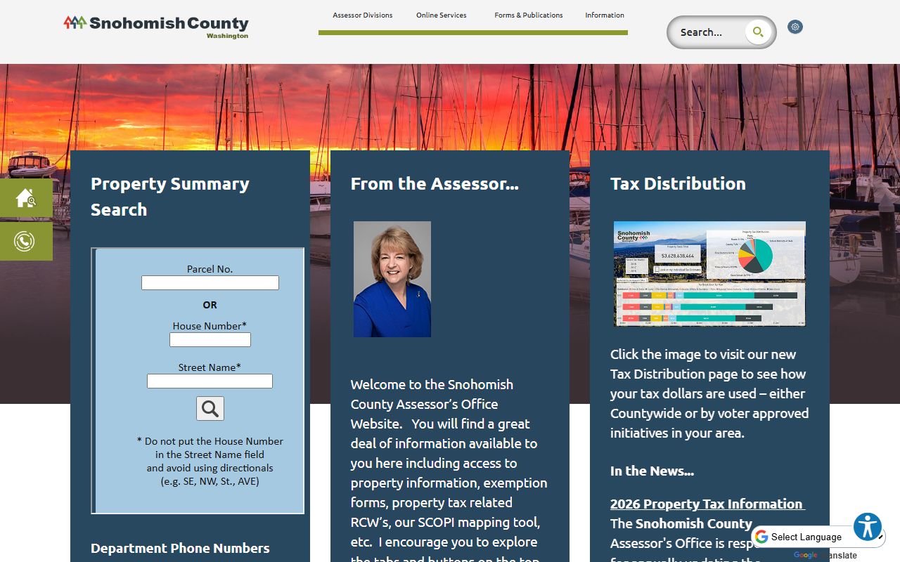 snohomish county white pages assessor office property search