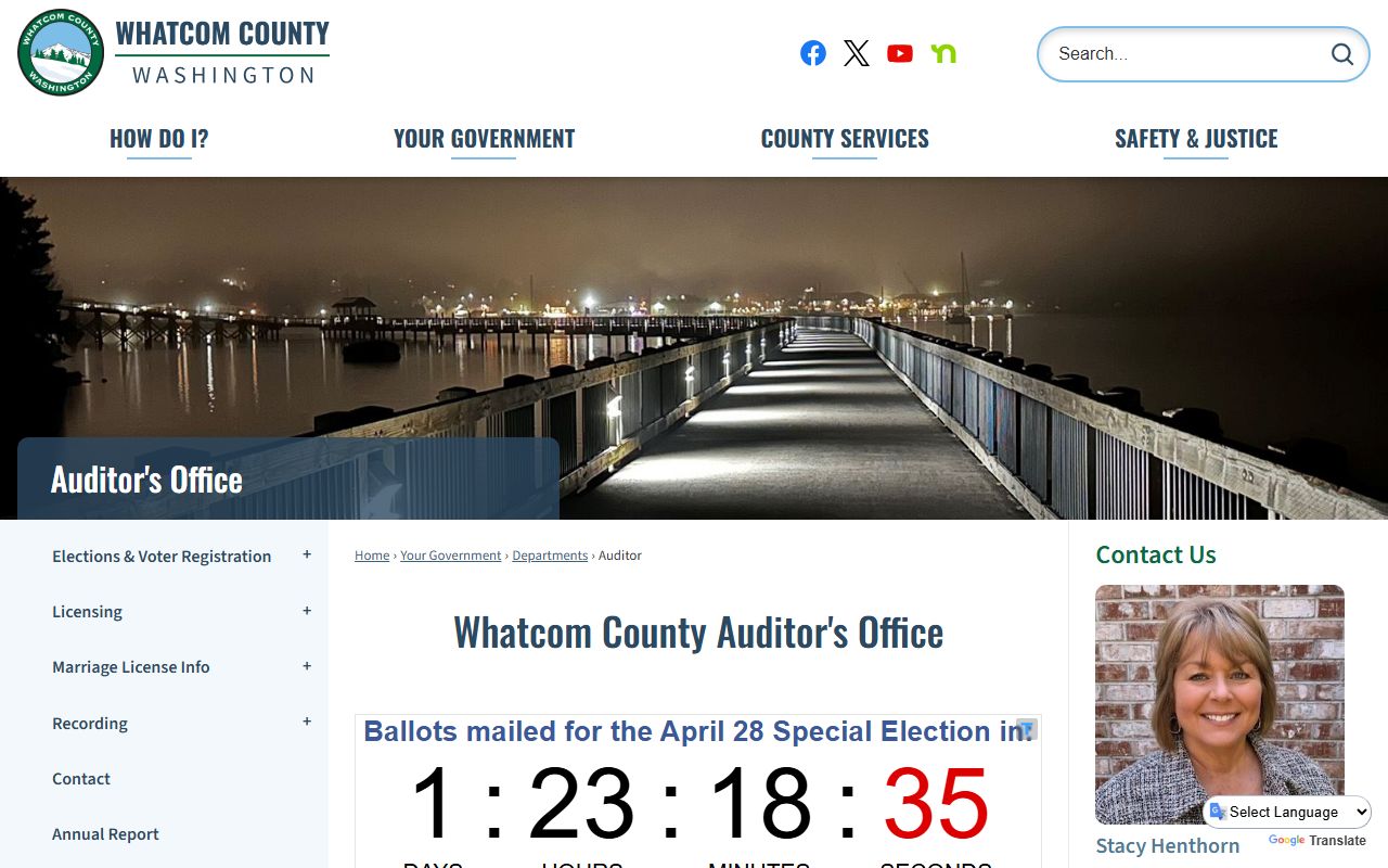 whatcom county white pages auditor records