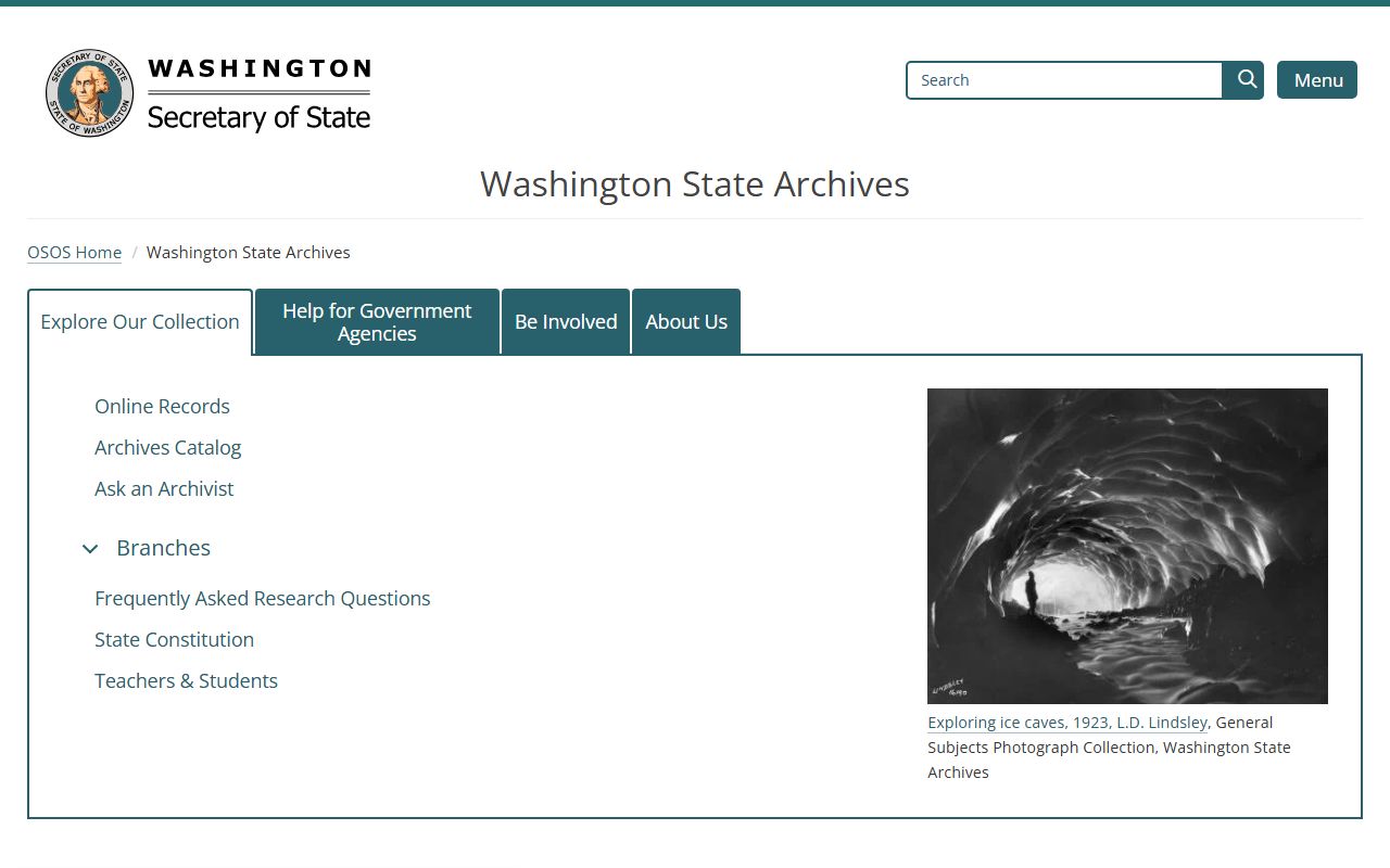 Washington State Archives white pages regional directory